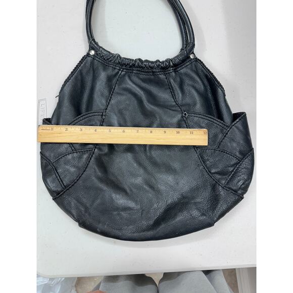 Lucky Brand womens leather boho handbag black boho should bag - Picture 6 of 9